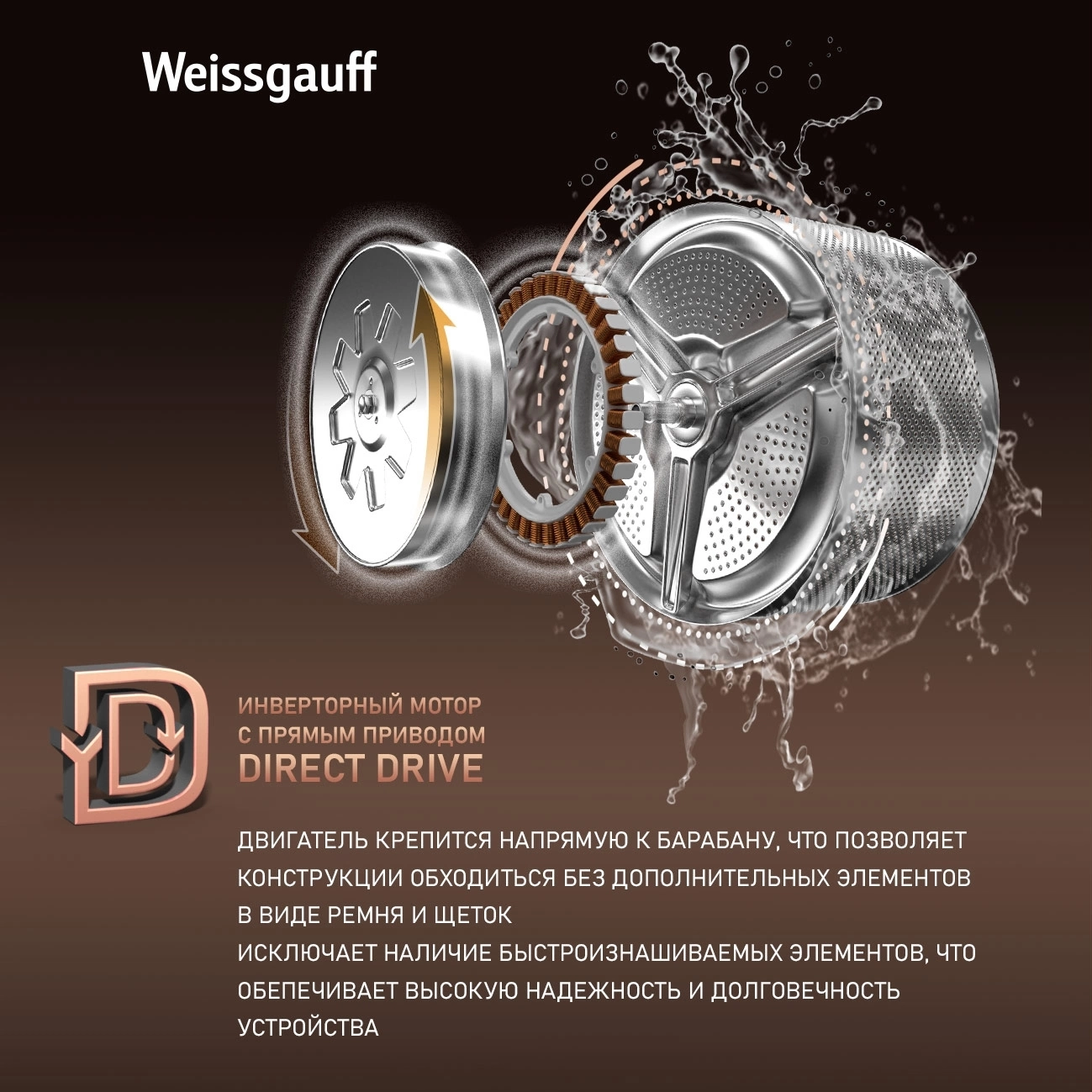 Стиральная машина Weissgauff WM 45127 Steam Direct Drive, фото 14
