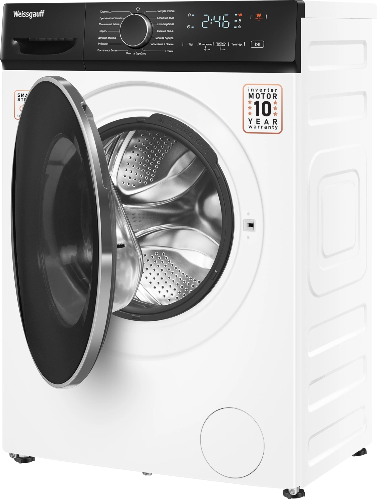Стиральная машина Weissgauff WM 4627 Touch Inverter Steam, фото 6