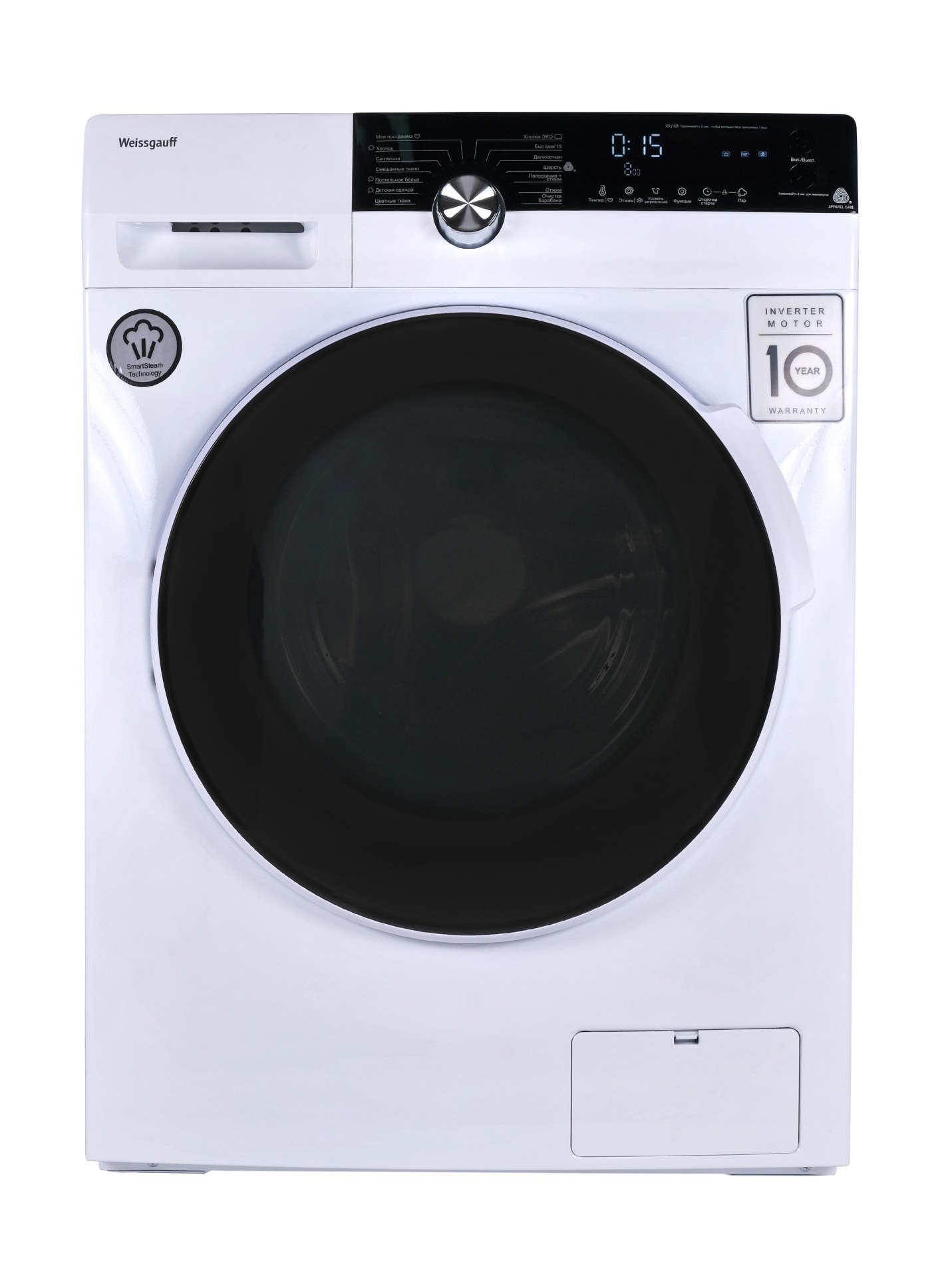 Стиральная машина Weissgauff WM 4947 DC Inverter Steam, превью следующего фото