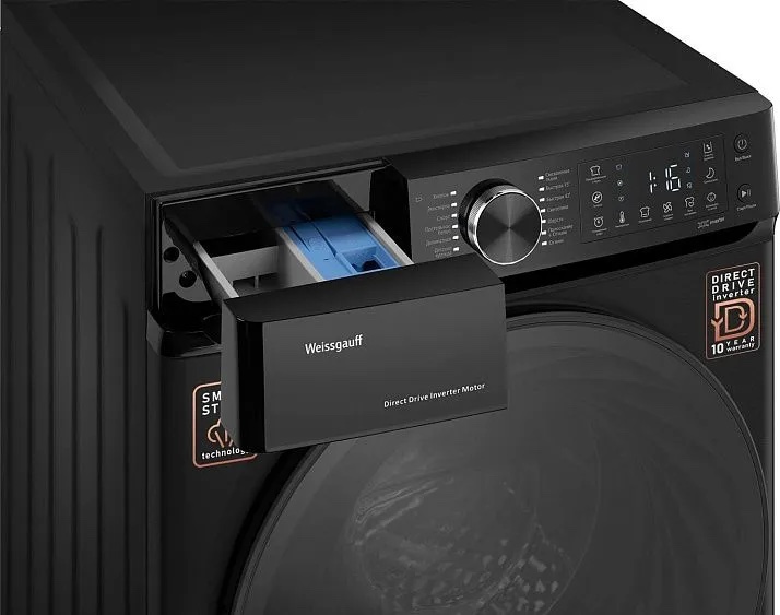 Стиральная машина Weissgauff WM 59411 Direct Drive Inverter Steam Matt Black, фото 9