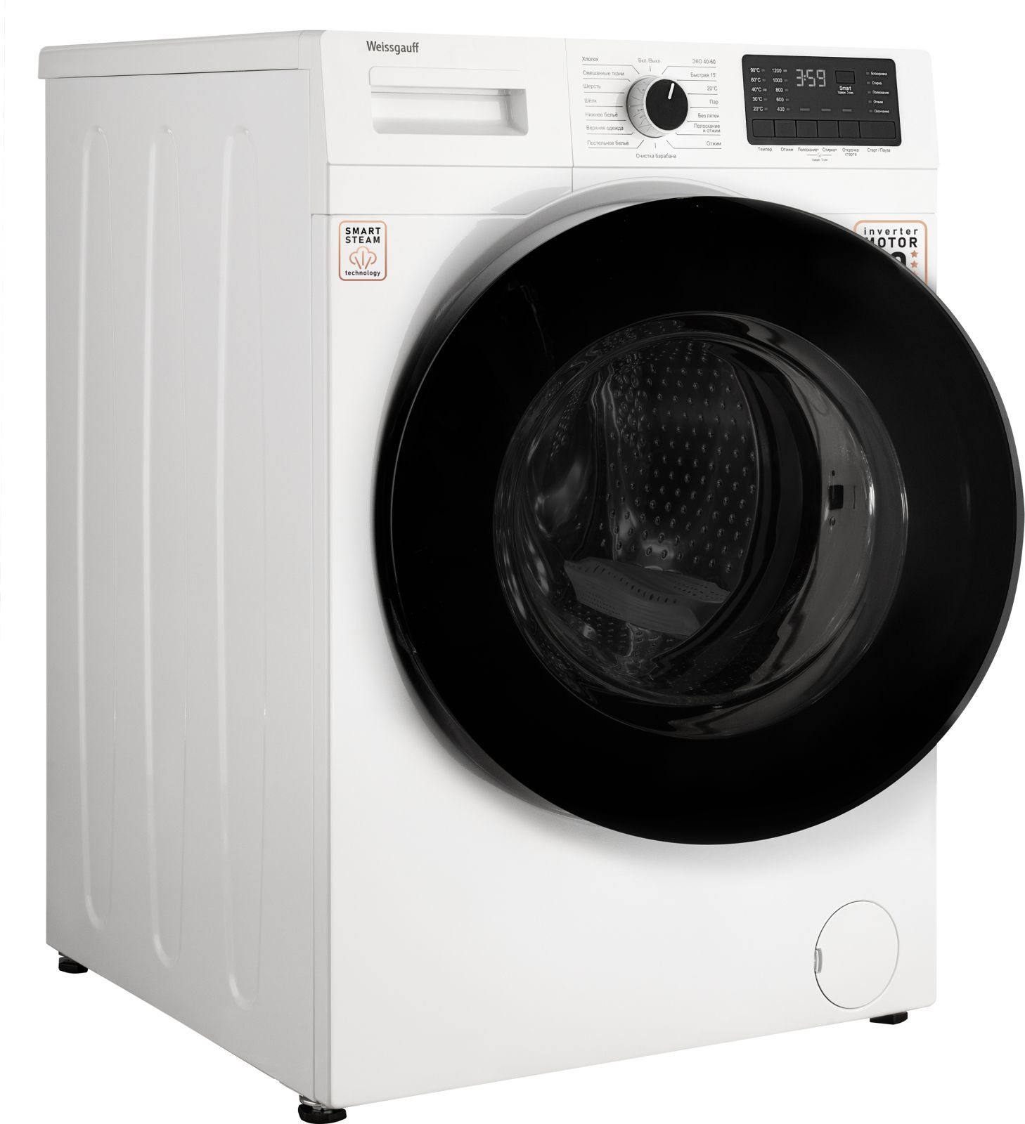 Стиральная машина Weissgauff WM 61210 DC Inverter Steam, фото 2