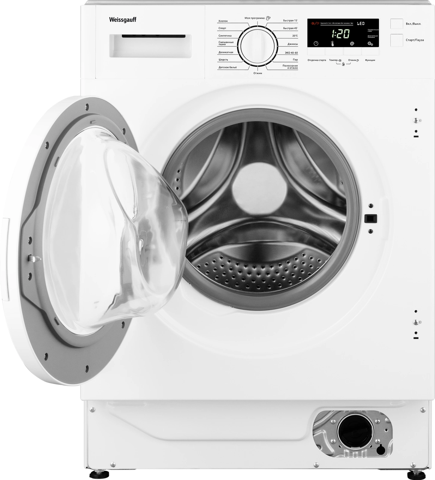 Стиральная машина Weissgauff WMI 6147 Inverter Steam, фото 5