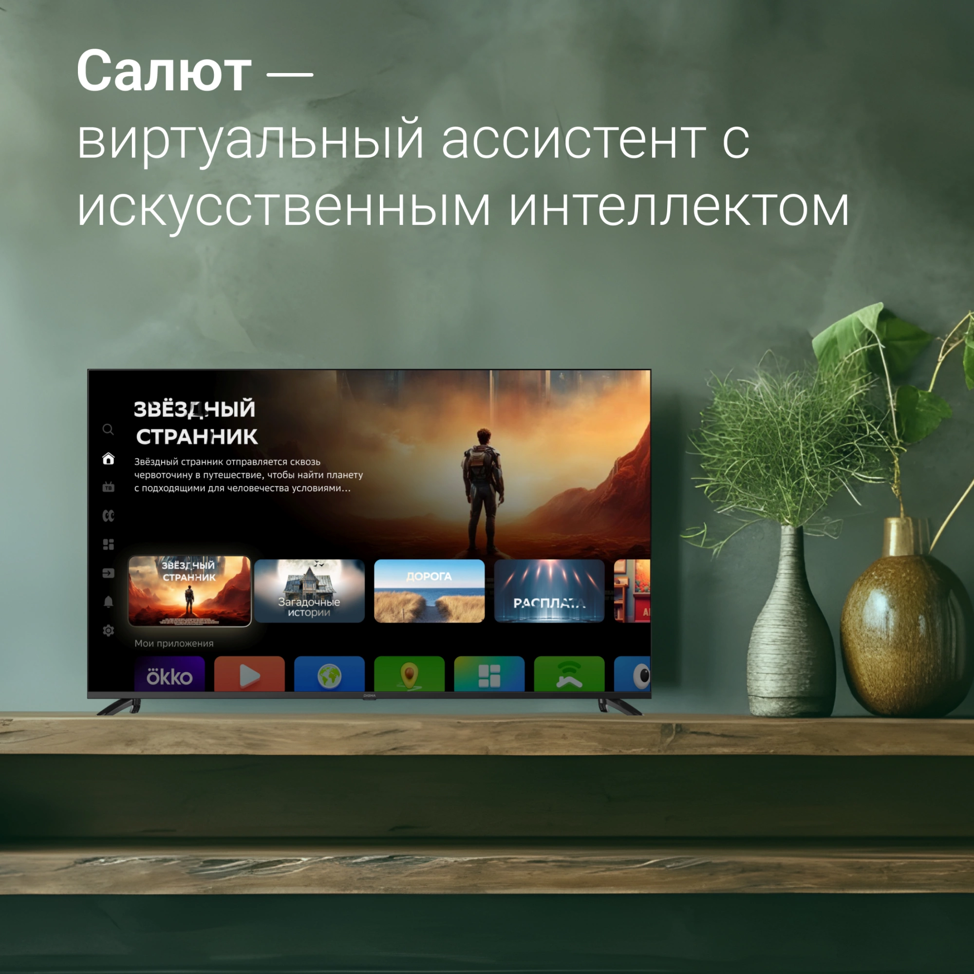 Телевизор Digma DM-LED65UBB40, фото 4