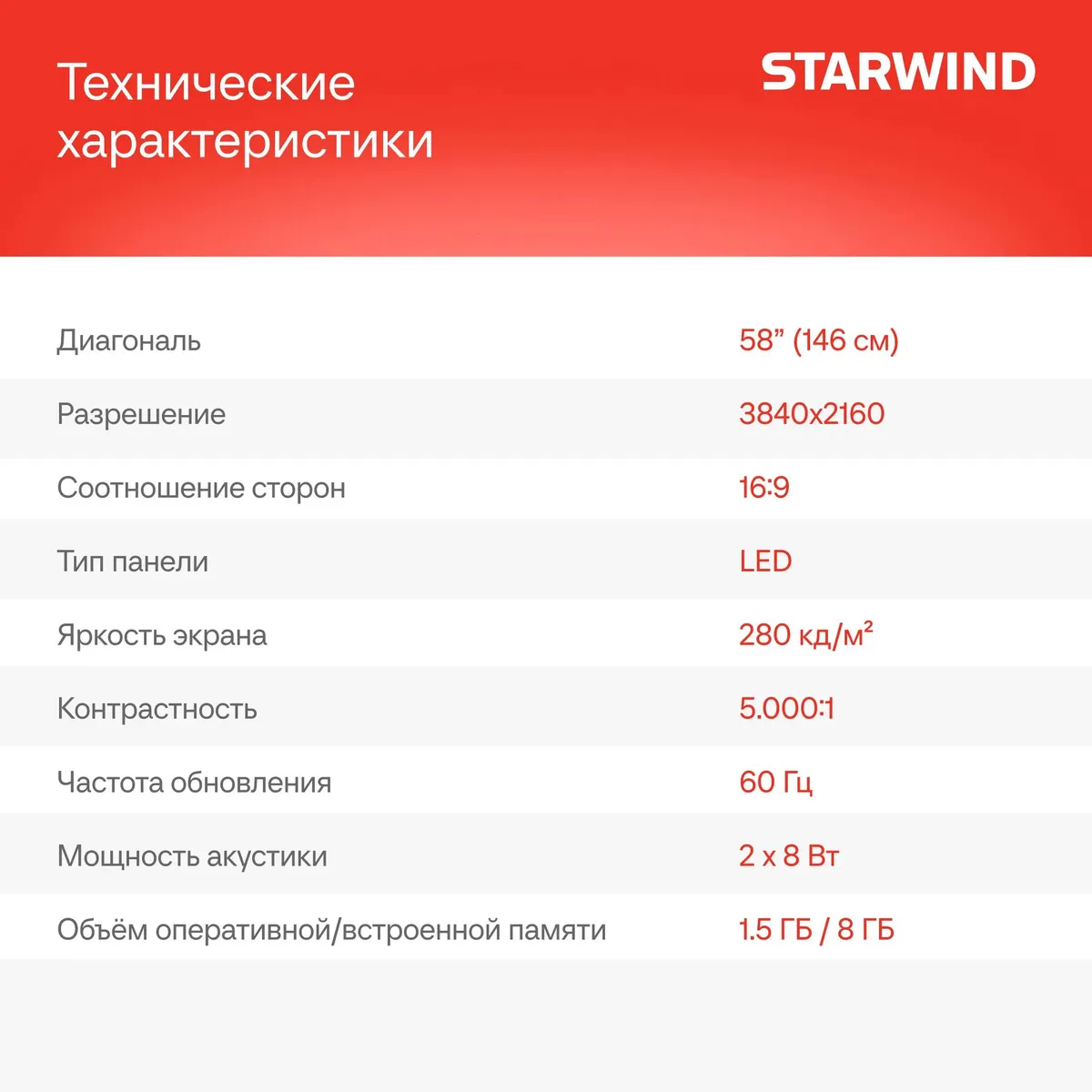 Телевизор Starwind SW-LED58UG401, фото 9