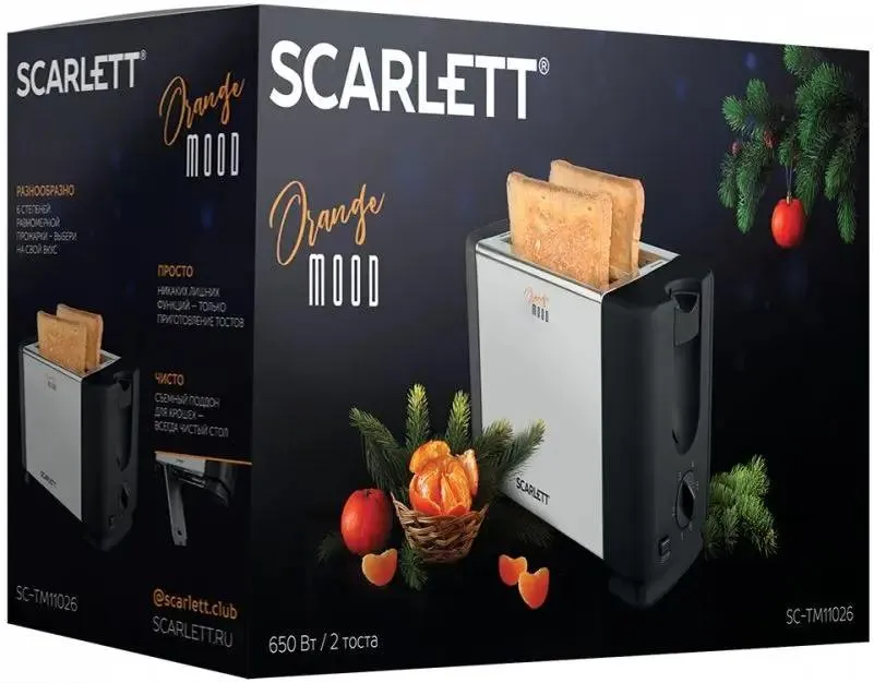 Тостер Scarlett SC-TM11026 черный/серебристый, превью предыдущего фото