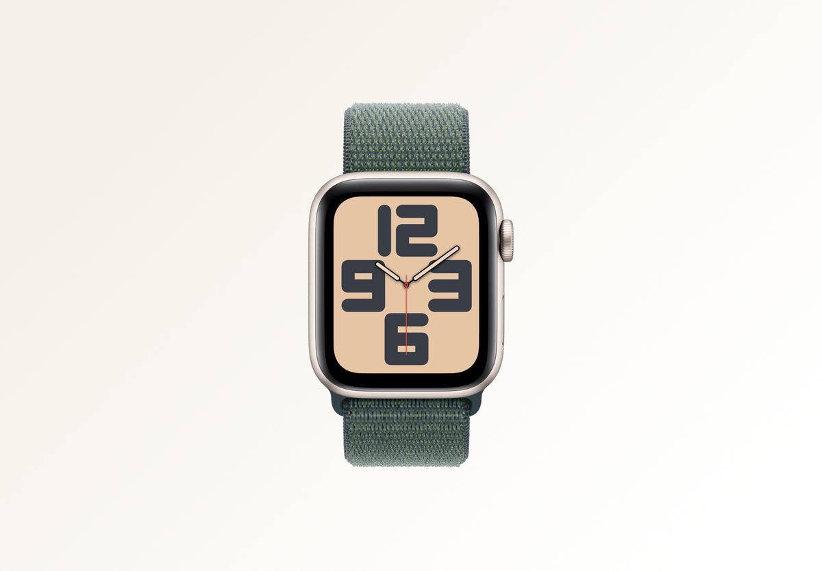 Умные часы Apple Watch SE 2 (2024) 40mm Starlight Aluminium, Sport Loop Lake Green, фото 3