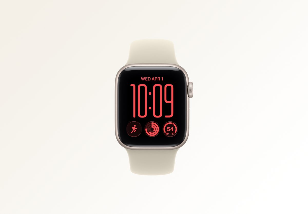 Умные часы Apple Watch SE 3 (2026) 40mm Starlight Aluminium, Sport Band Sand, M/L, фото 3