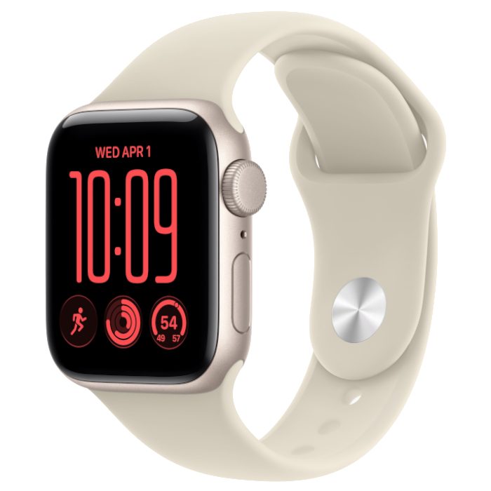 Умные часы Apple Watch SE 3 (2026) 40mm Starlight Aluminium, Sport Band Sand, S/M