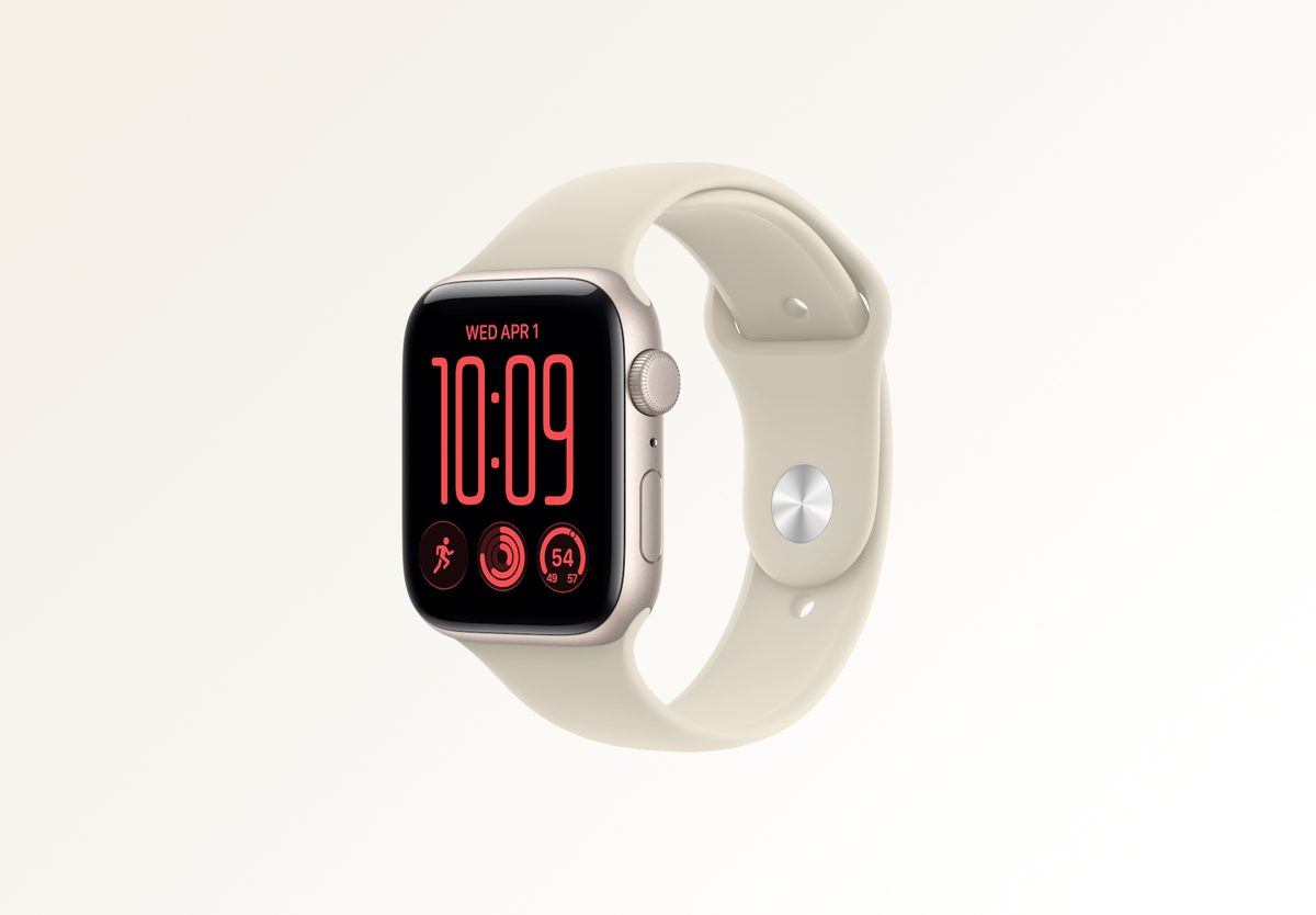 Умные часы Apple Watch SE 3 (2026) 44mm Starlight Aluminium, Sport Band Sand, M/L, превью следующего фото