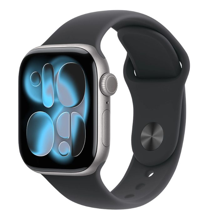 Умные часы Apple Watch Series 11 42mm Space Grey Aluminium, Sport Band Black, M/L
