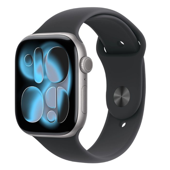 Умные часы Apple Watch Series 11 46mm Space Grey Aluminium, Sport Band Black, S/M