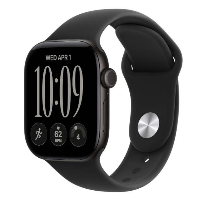 Умные часы Apple Watch Series 12 42mm Black Aluminium, Sport Band Black, S/M
