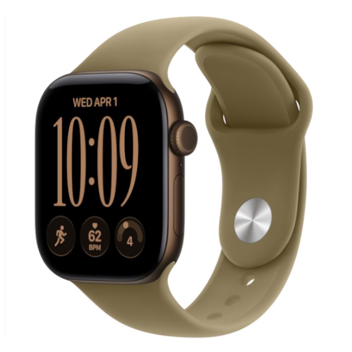Умные часы Apple Watch Series 12 42mm Dark Bronze, Sport Band Olive, M/L