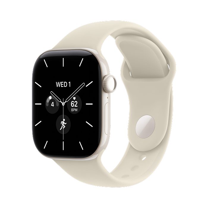 Умные часы Apple Watch Series 12 42mm Pearl White, Sport Band Sand, S/M