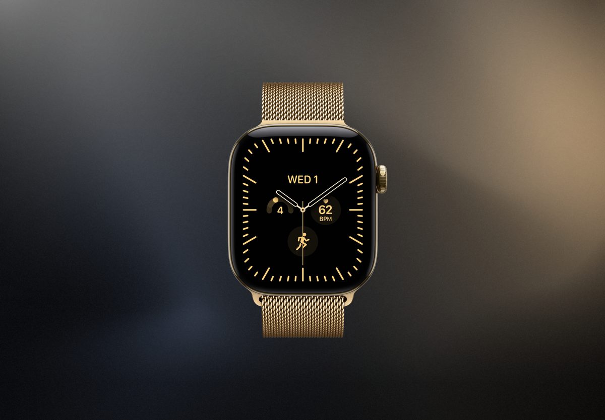 Умные часы Apple Watch Series 12 42mm Radiant Gold Titanium, Milanese Loop Gold, фото 3