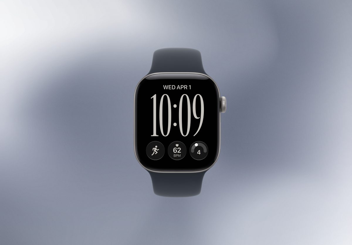 Умные часы Apple Watch Series 12 42mm Space Grey Aluminium, Sport Band Navy Blue, M/L, фото 3