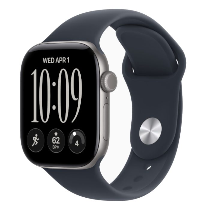 Умные часы Apple Watch Series 12 42mm Space Grey Aluminium, Sport Band Navy Blue, S/M