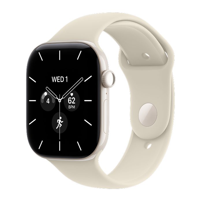 Умные часы Apple Watch Series 12 46mm Pearl White, Sport Band Sand, S/M