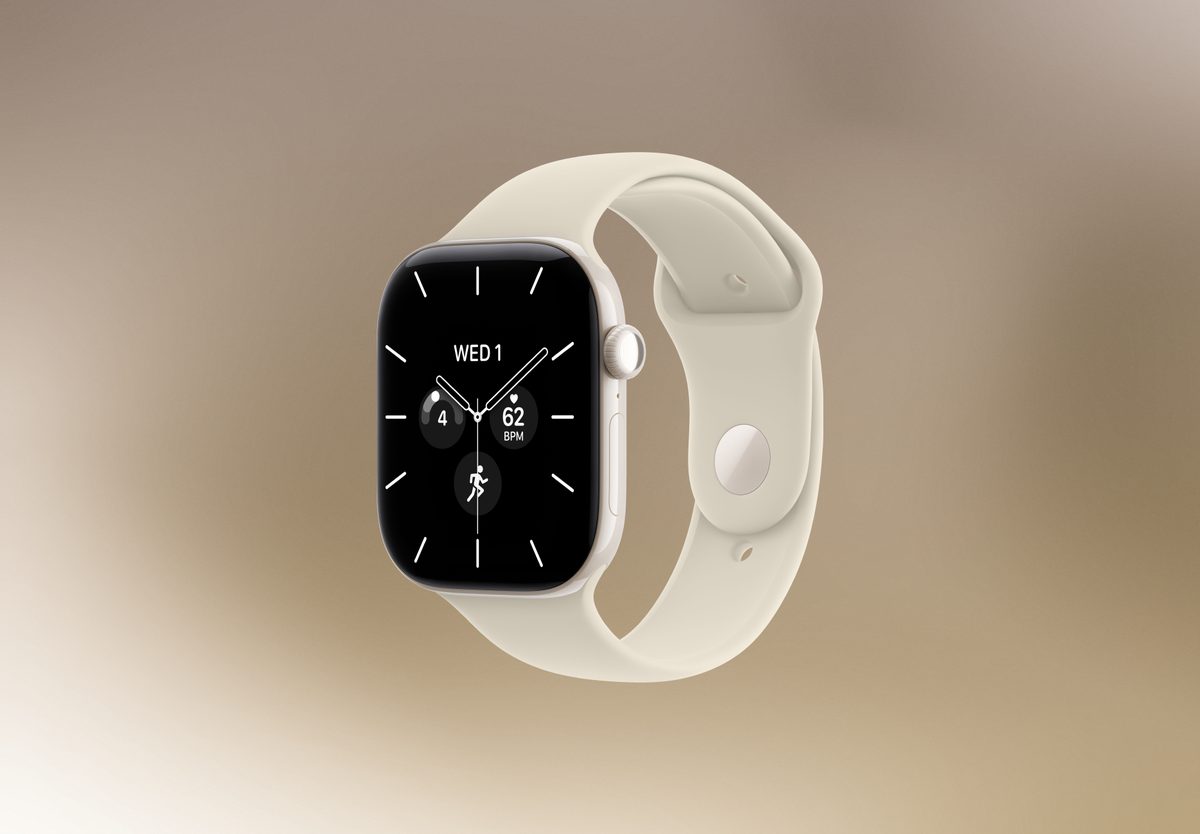 Умные часы Apple Watch Series 12 46mm Pearl White, Sport Band Sand, S/M, превью следующего фото