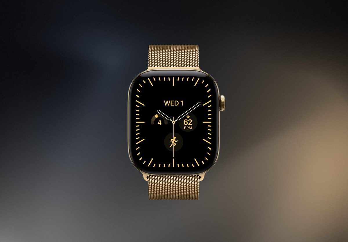 Умные часы Apple Watch Series 12 46mm Radiant Gold Titanium, Milanese Loop Gold, M/L, фото 3