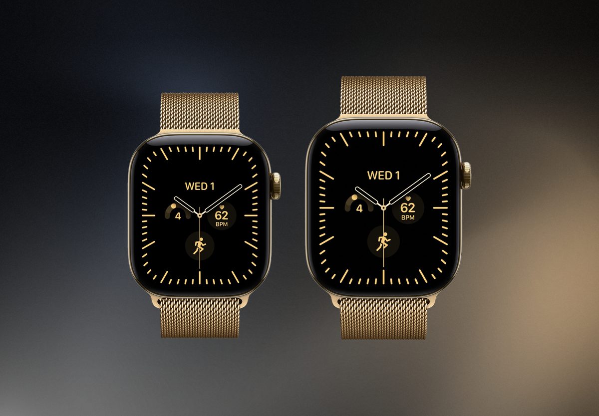 Умные часы Apple Watch Series 12 46mm Radiant Gold Titanium, Milanese Loop Gold, S/M, фото 6