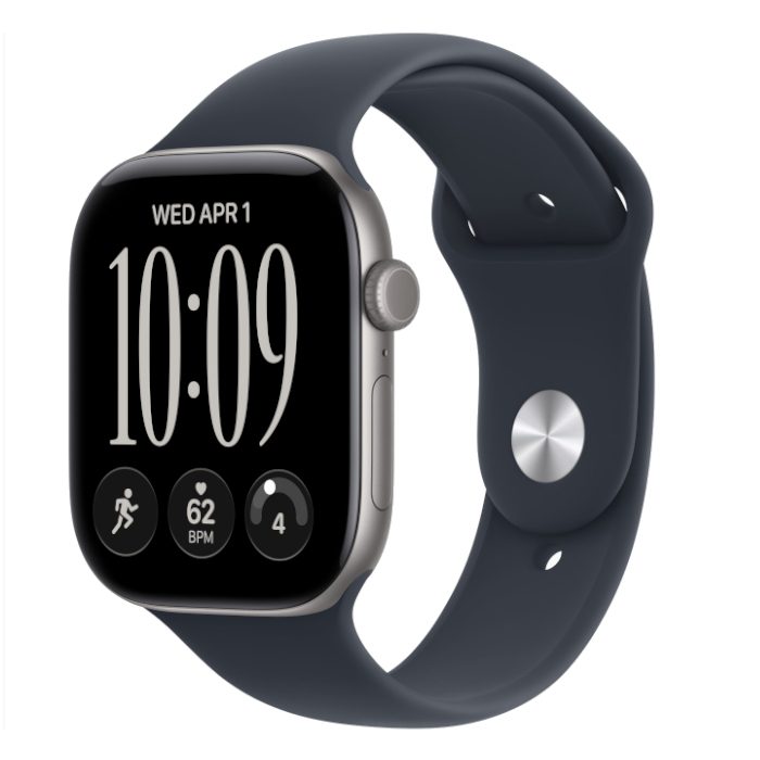 Умные часы Apple Watch Series 12 46mm Space Grey Aluminium, Sport Band Navy Blue, M/L
