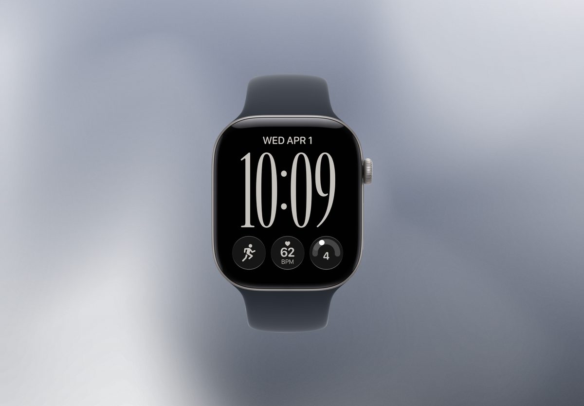 Умные часы Apple Watch Series 12 46mm Space Grey Aluminium, Sport Band Navy Blue, S/M, фото 3