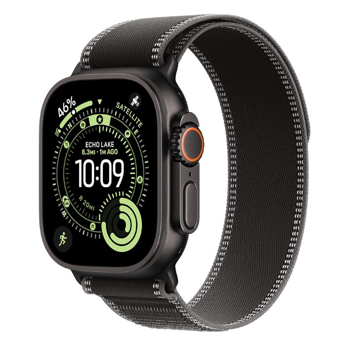 Умные часы Apple Watch Ultra 3 GPS 49mm Black Titanium, Trail Black/Charcoal, M/L