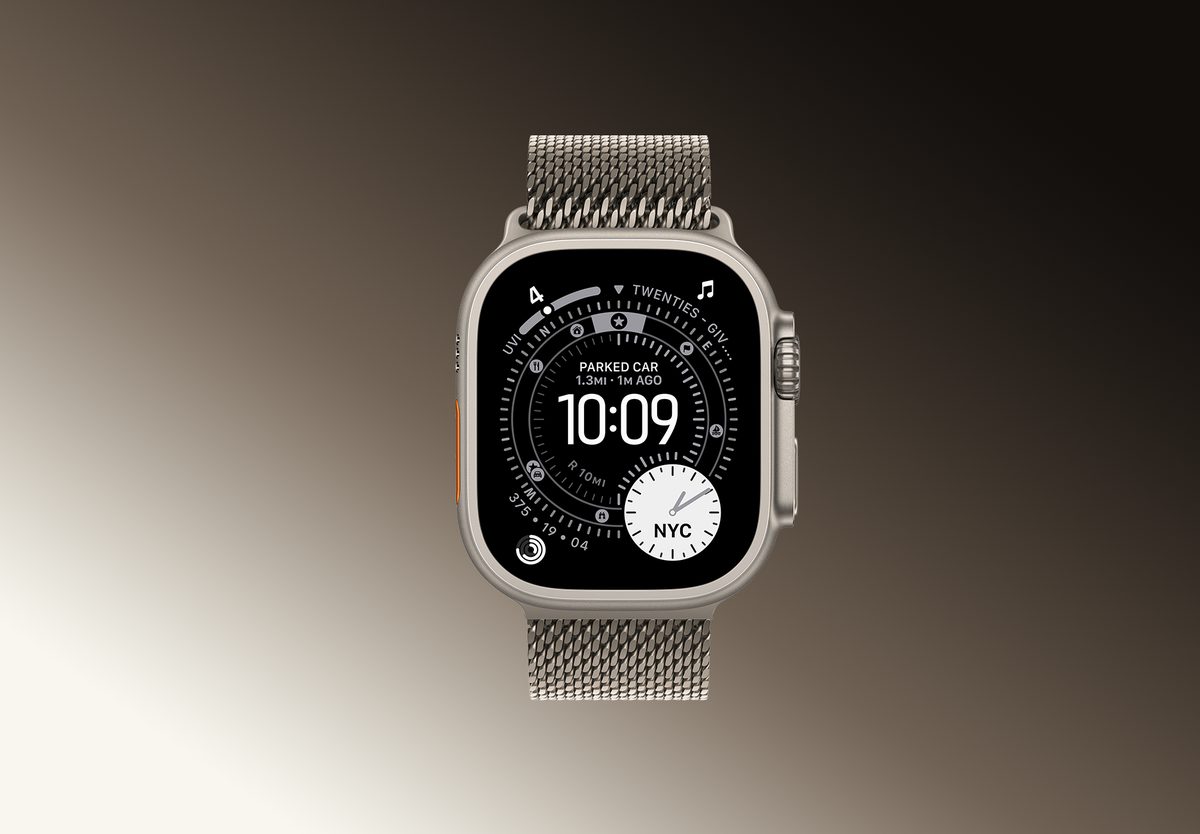 Умные часы Apple Watch Ultra 3 GPS 49mm Natural Titanium, Milanese Loop, M, фото 3