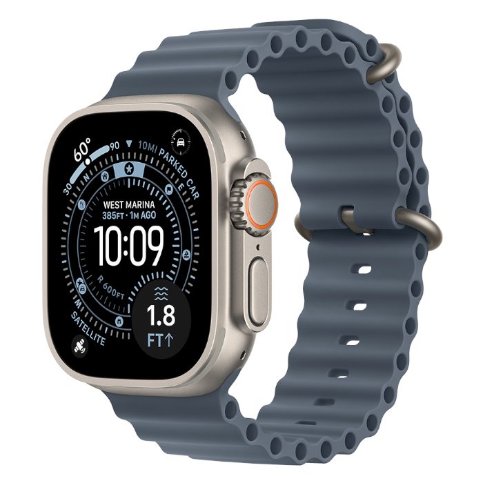Умные часы Apple Watch Ultra 3 GPS 49mm Natural Titanium, Ocean Anchor Blue