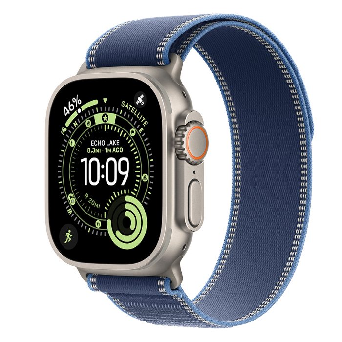 Умные часы Apple Watch Ultra 3 GPS 49mm Natural Titanium, Trail Blue/Bright Blue, M/L