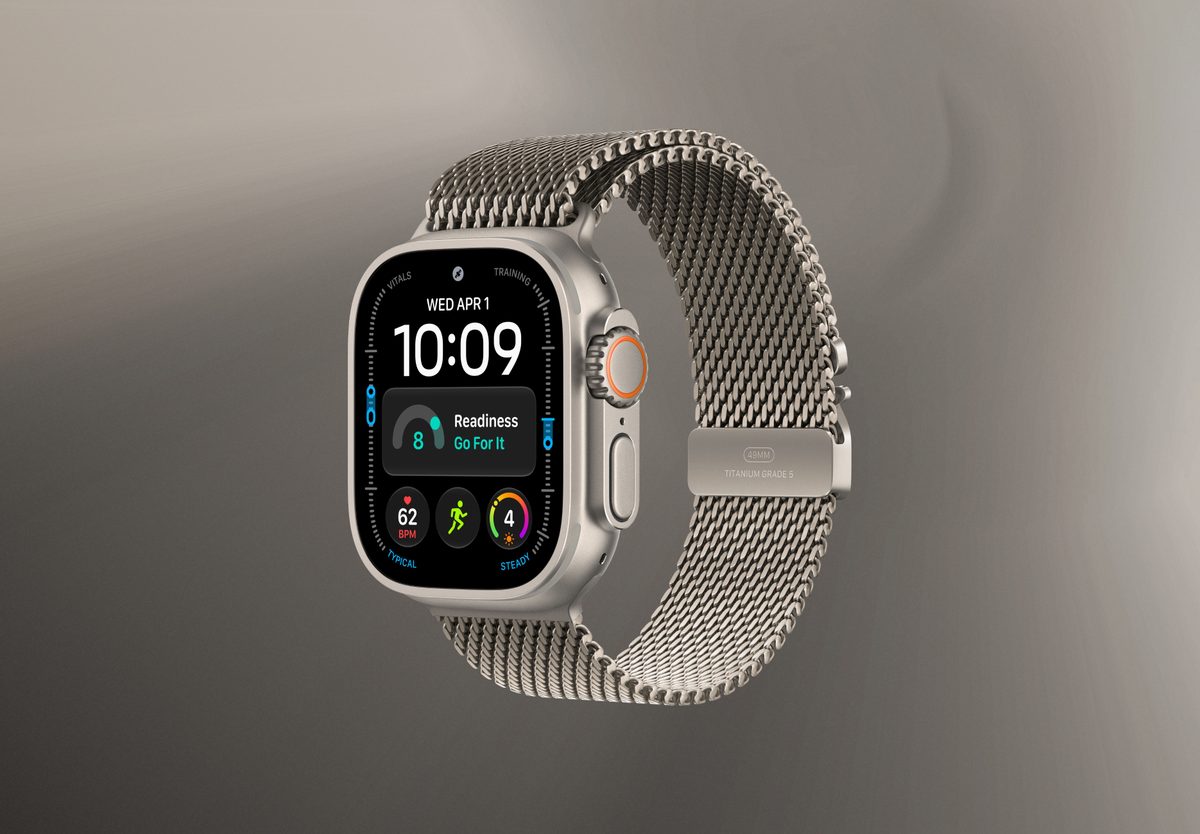 Умные часы Apple Watch Ultra 4 GPS 49mm Natural Titanium, Milanese Loop, M, превью следующего фото
