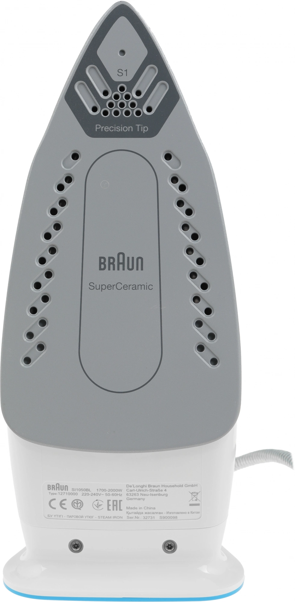 Утюг Braun SI1050BL 2000Вт голубой, фото 6