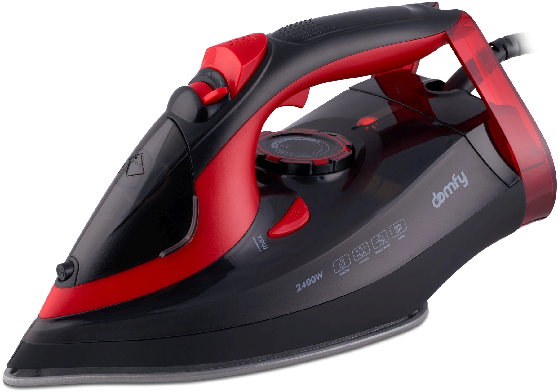 Утюг Domfy DSC-EI502 2400Вт черный/красный, фото 2