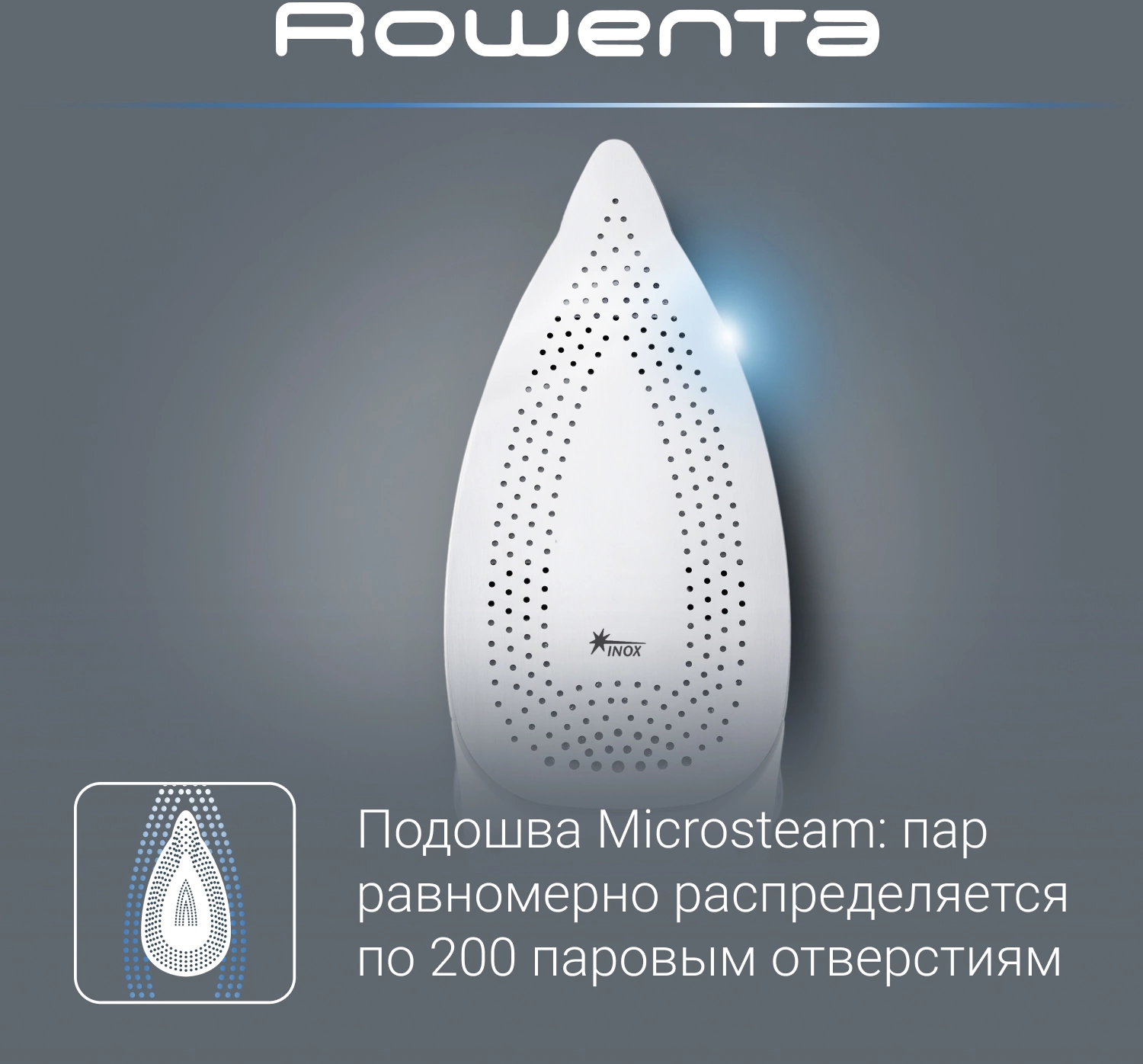 Утюг дорожный Rowenta DA 1510 1000Вт белый/синий, фото 6