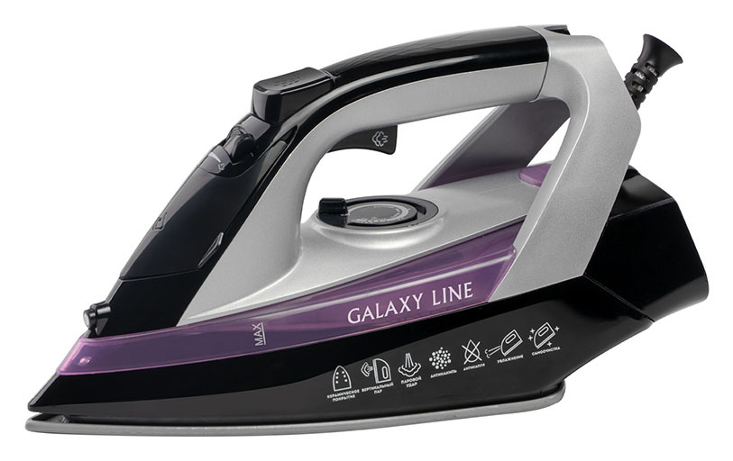 Утюг Galaxy Line GL 6128 2200Вт черный/фиолетовый, фото 2
