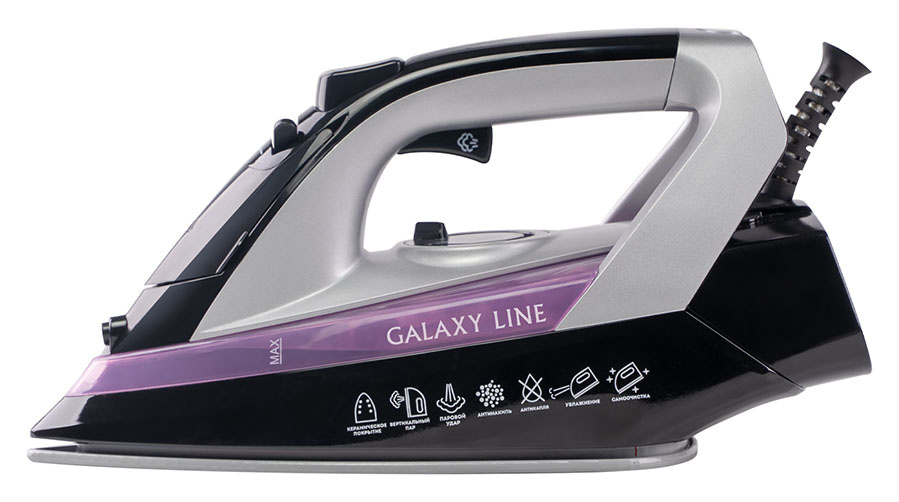 Утюг Galaxy Line GL 6128 2200Вт черный/фиолетовый, фото 4