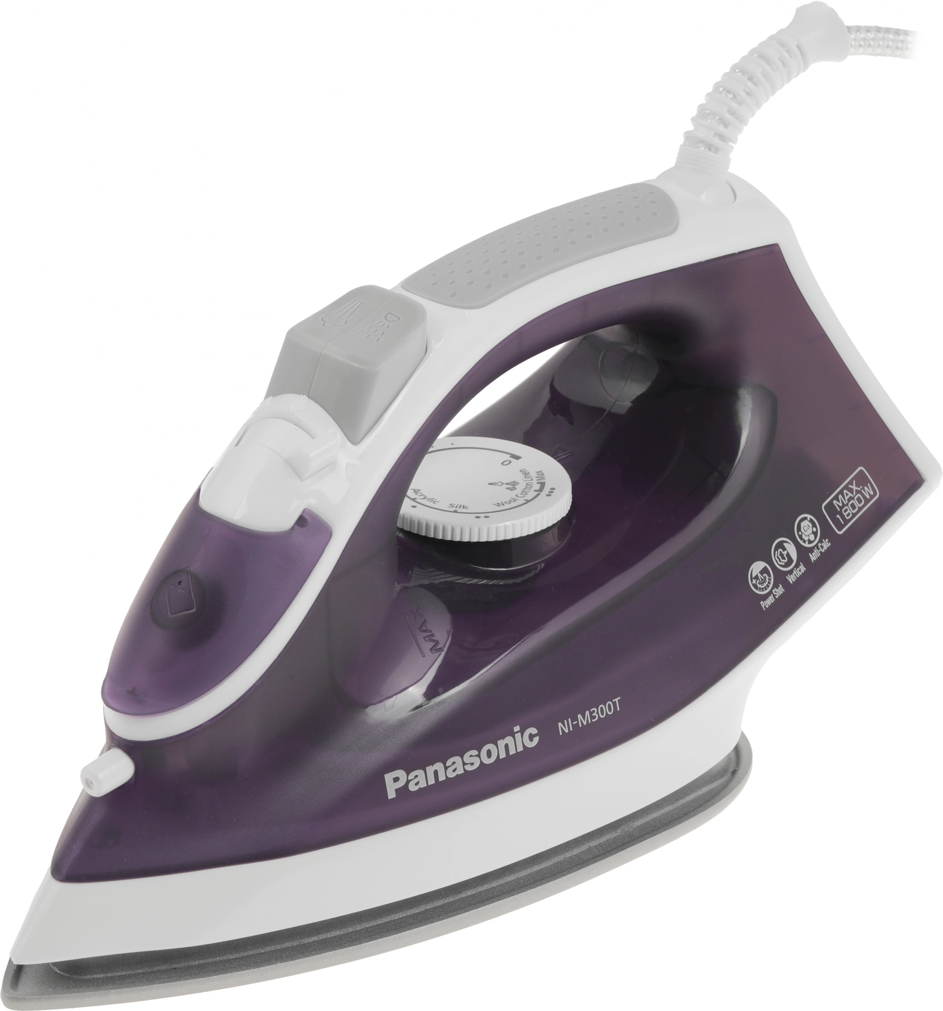 Утюг Panasonic NI-M300TVTW 1800Вт белый/фиолетовый, фото 2