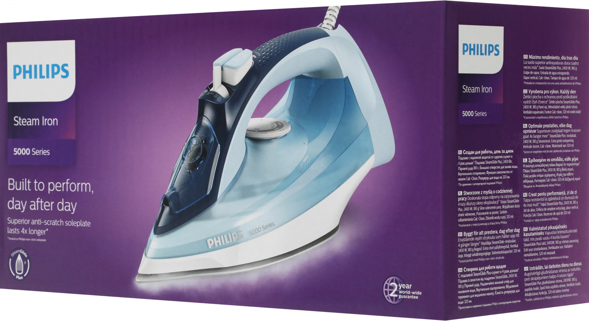 Утюг Philips DST5030/20 2400Вт голубой, фото 16