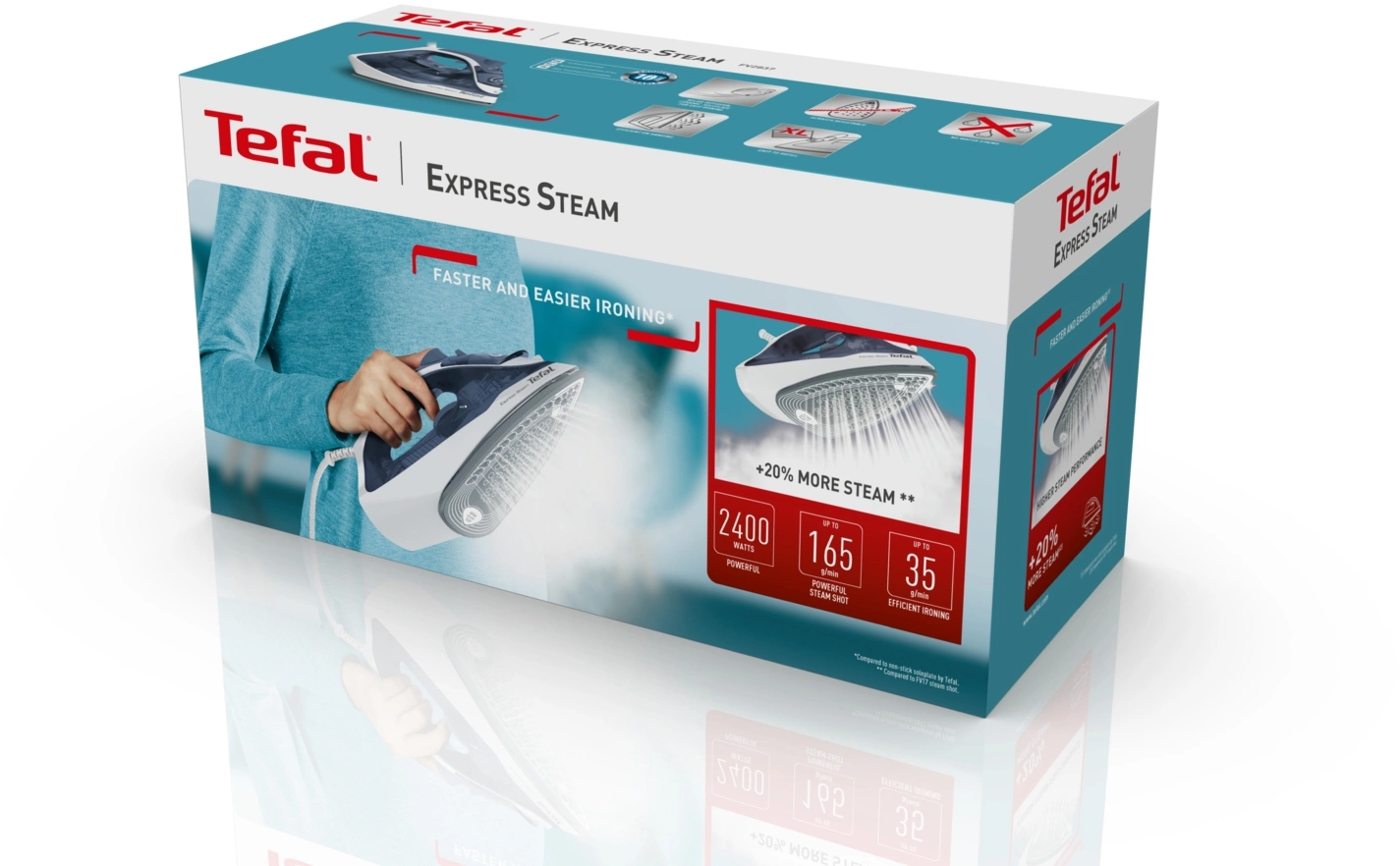 Утюг Tefal FV2837E0 2400Вт синий/белый, превью предыдущего фото