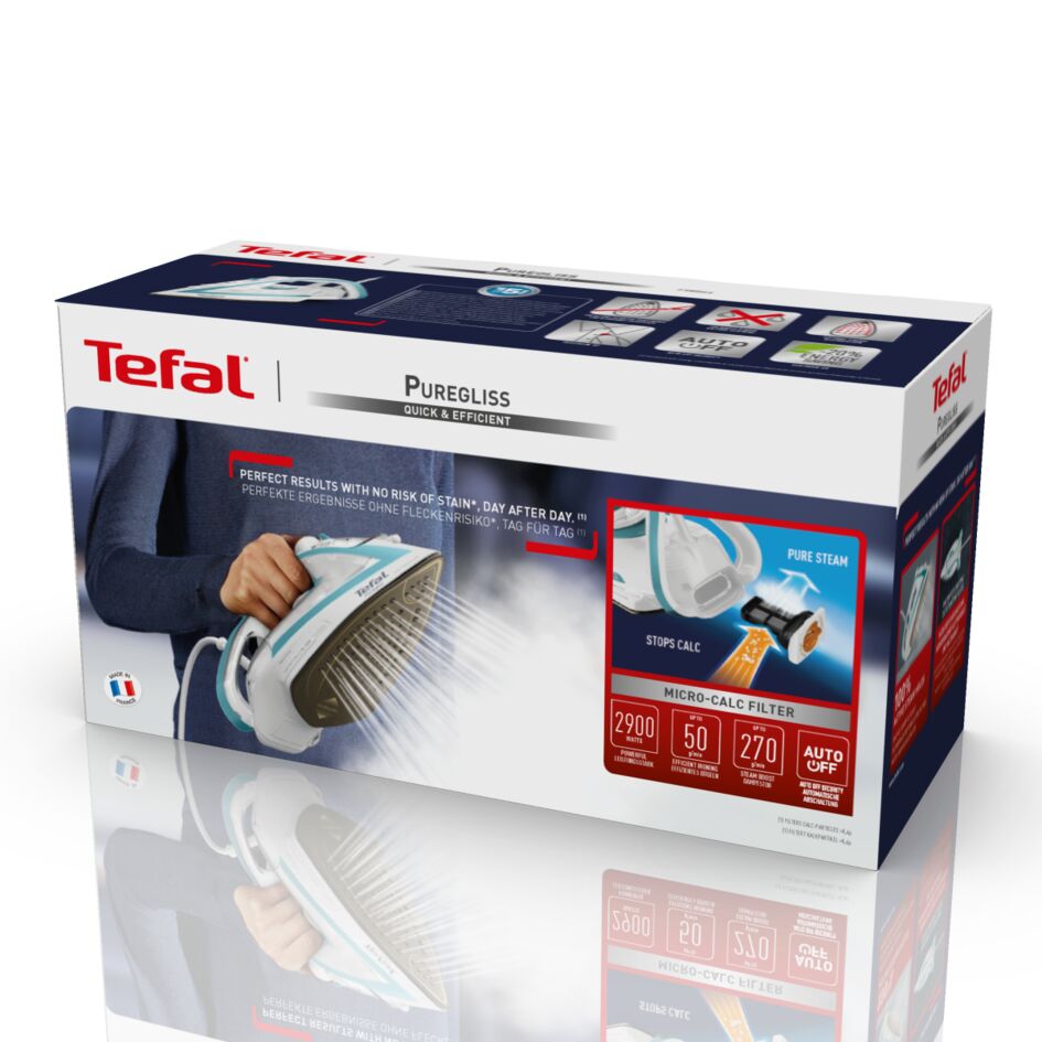 Утюг Tefal FV8044E0 белый/голубой, превью предыдущего фото