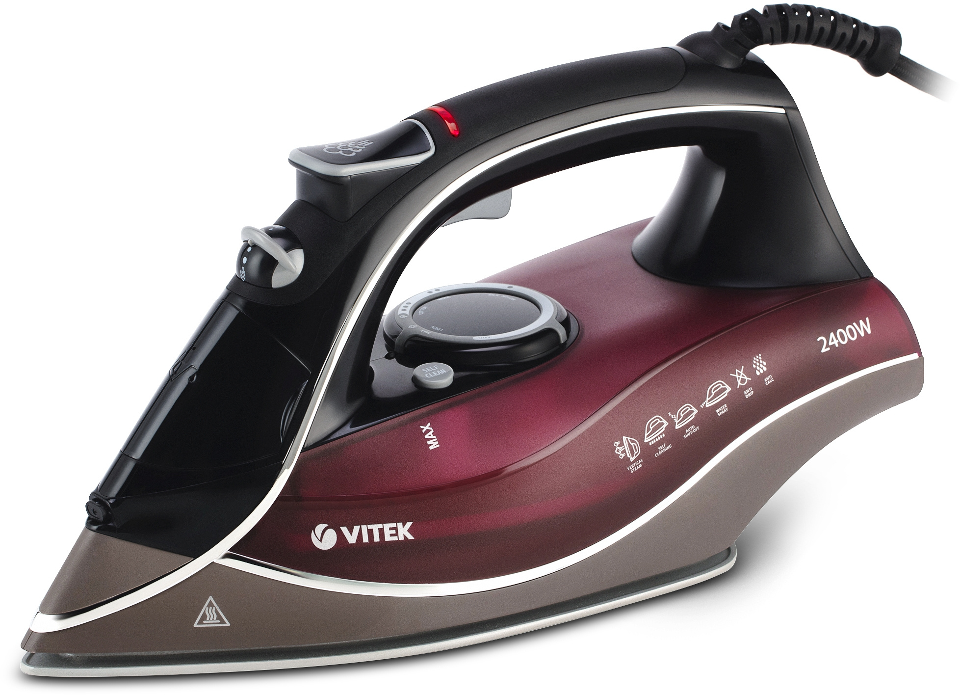 Утюг Vitek VT-1240 бордовый, фото 2