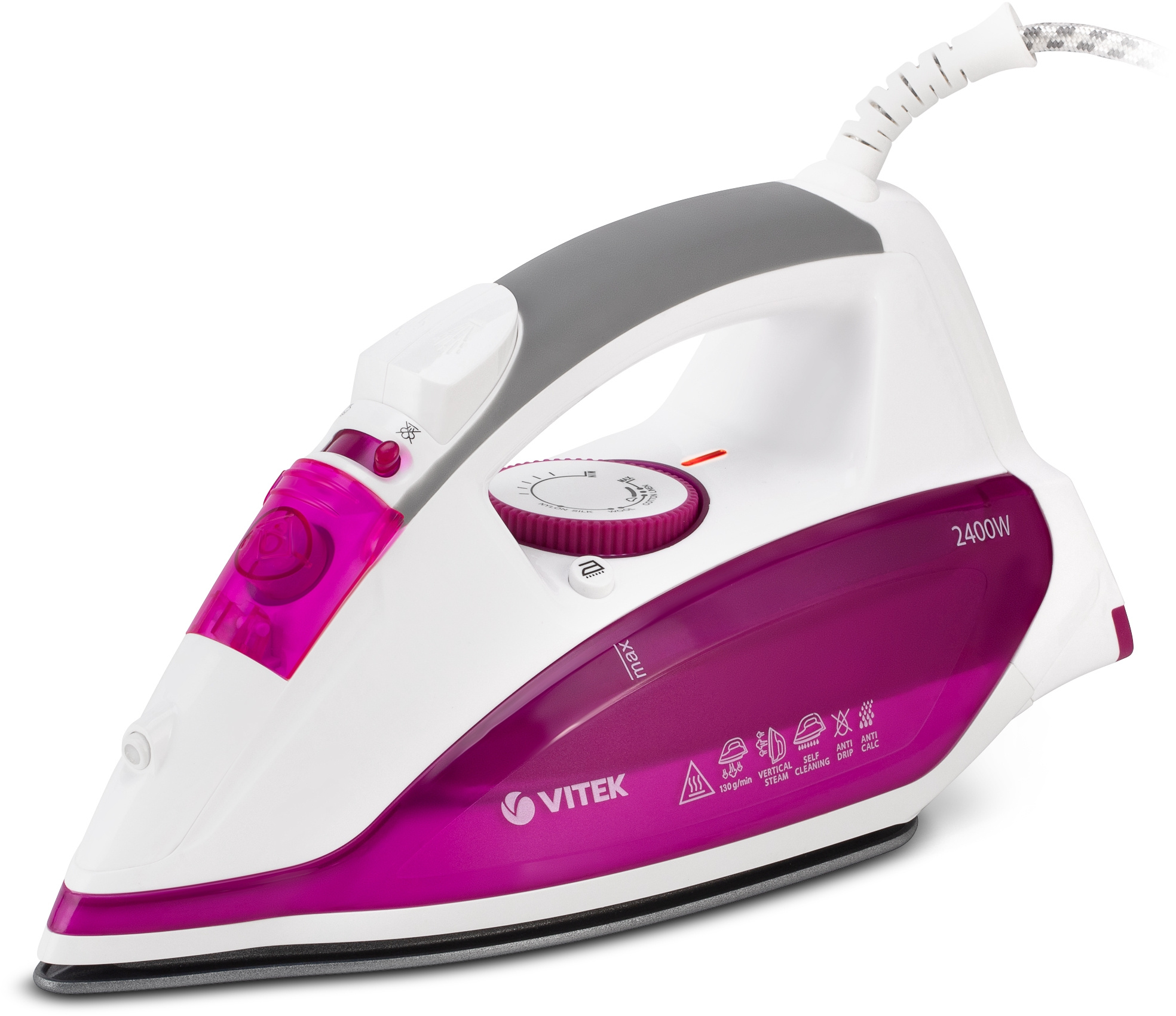 Утюг Vitek VT-1262 розовый, превью следующего фото