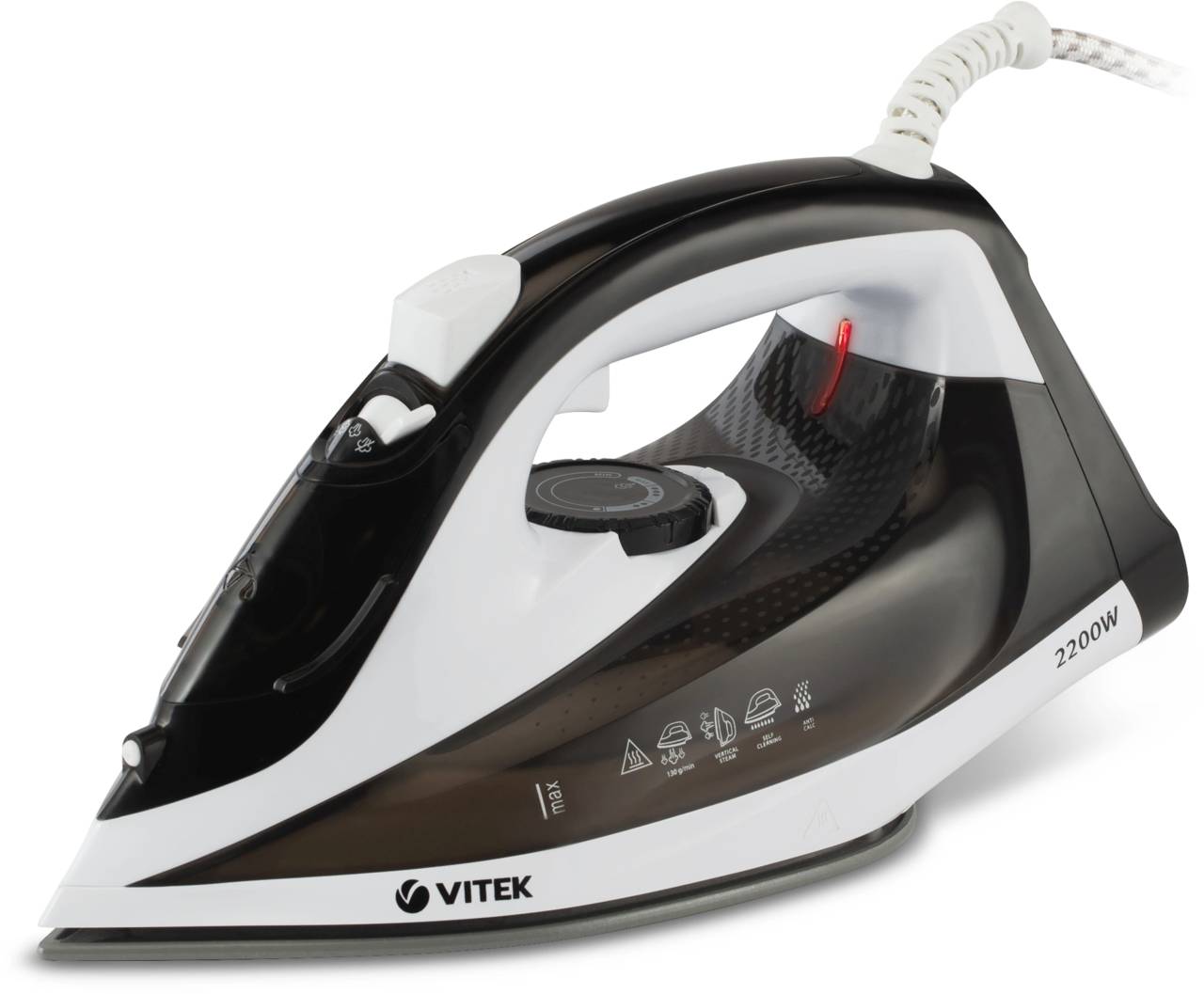 Утюг Vitek VT-1267 2200Вт черный/белый, превью следующего фото