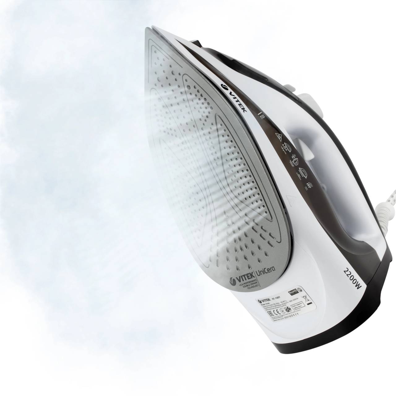 Утюг Vitek VT-1267 2200Вт черный/белый, фото 6