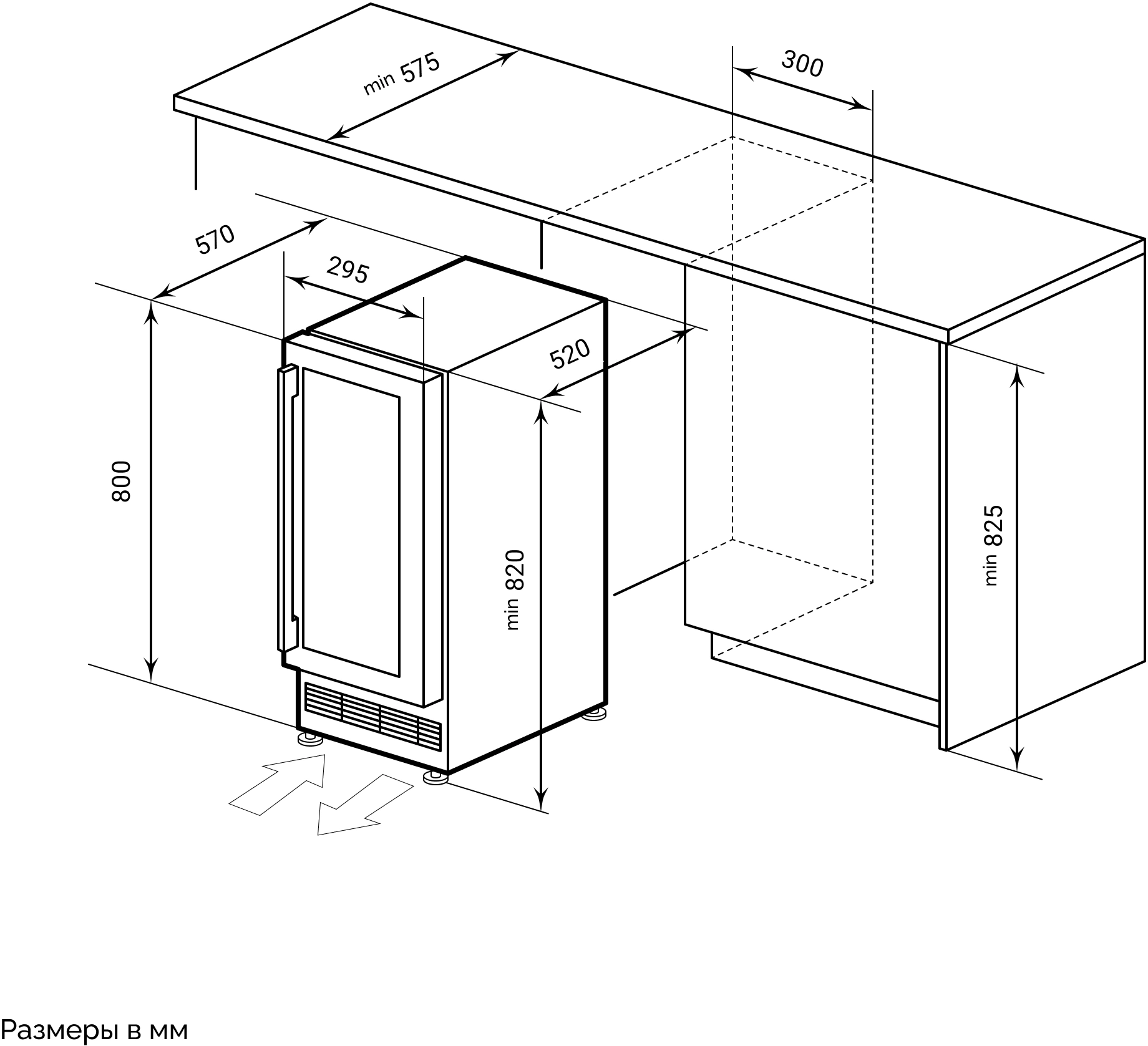 Винный шкаф Lex LWD3017BL dual zone, превью предыдущего фото