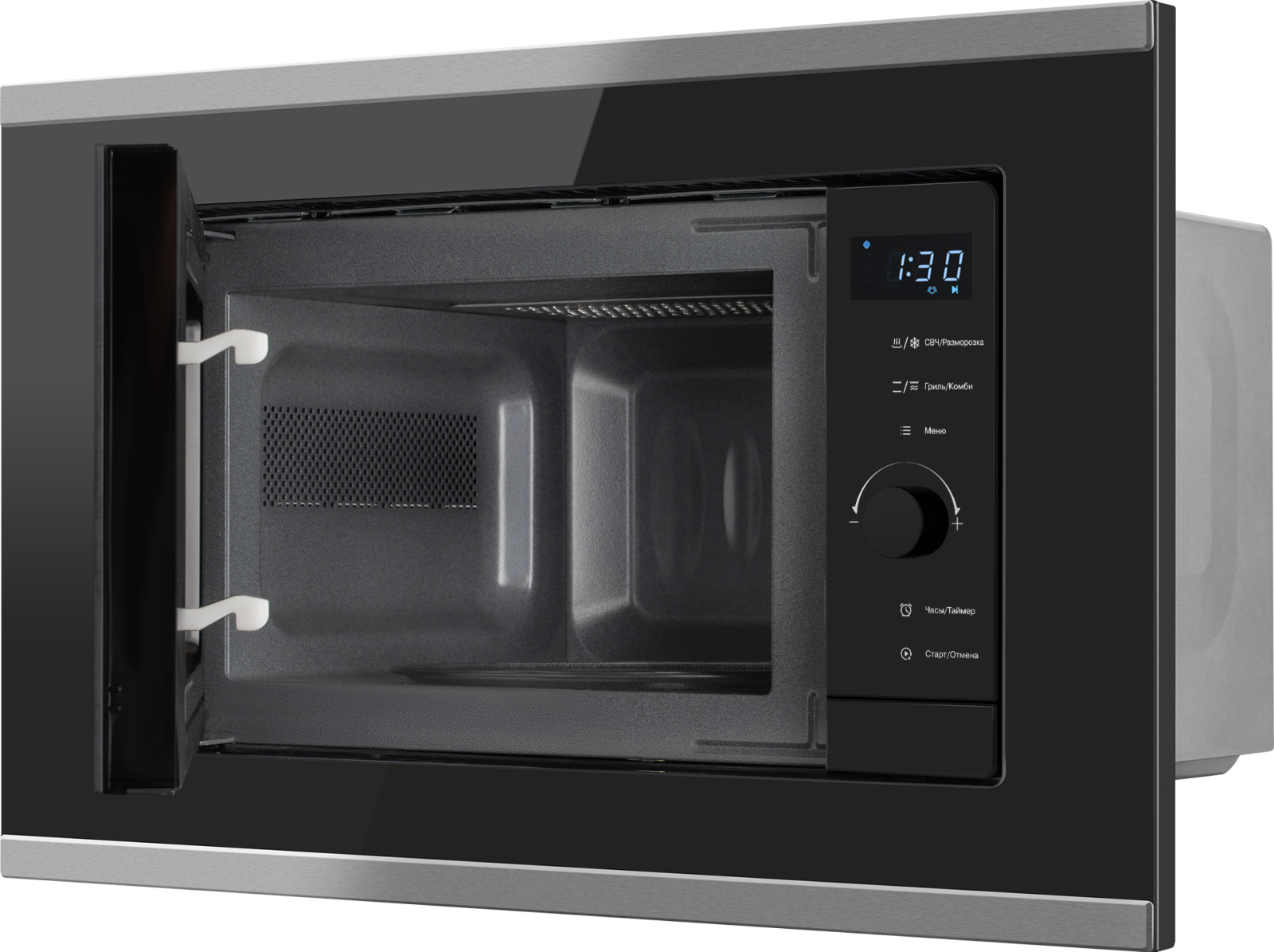 Встраиваемая микроволновая печь Weissgauff HMT-720 BX Grill, фото 3