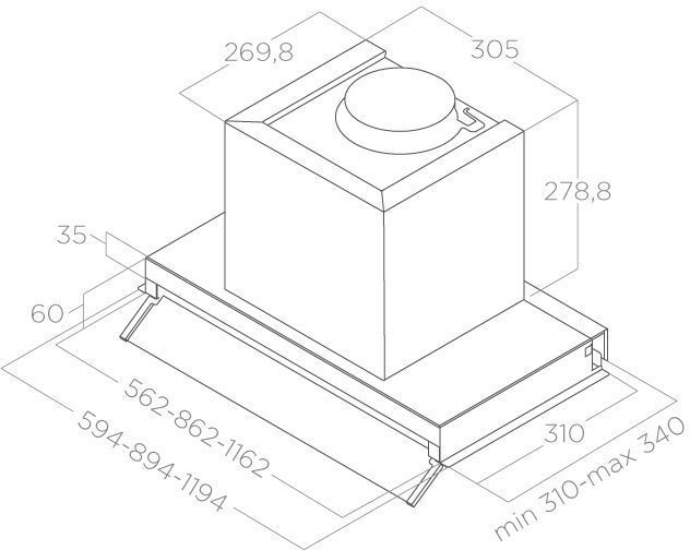 Встраиваемая вытяжка Elica Boxin IX/A/120, фото 4