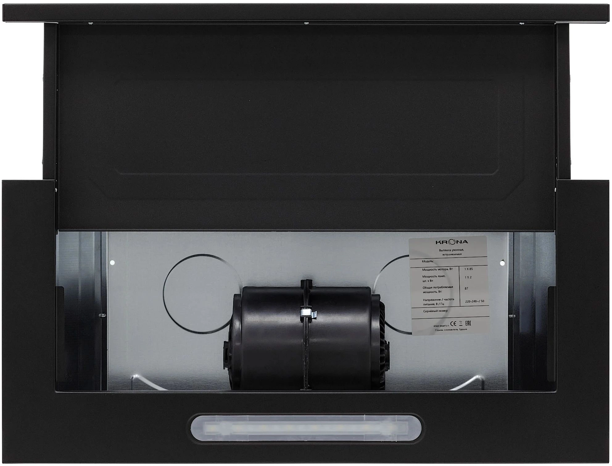 Вытяжка встраиваемая Krona KERRY 600 BLACK PB, превью предыдущего фото