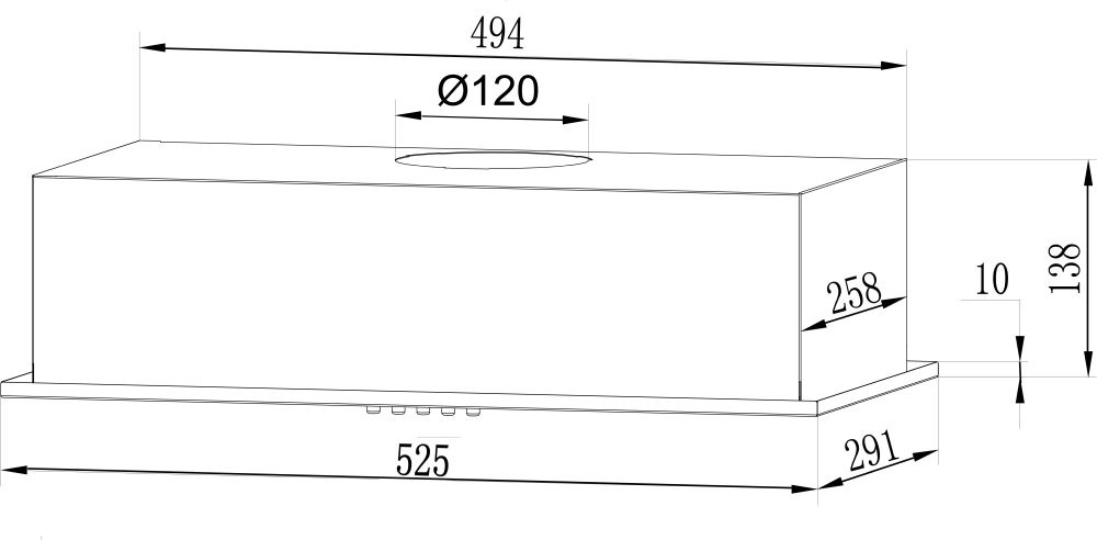 Вытяжка встраиваемая Lex GS Bloc LIGHT 600, превью следующего фото
